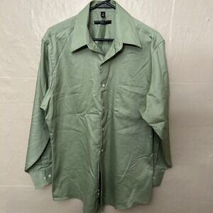 geoffrey beene shirt‎ 16 32/33 Sage Green Fitted Dress Shirt